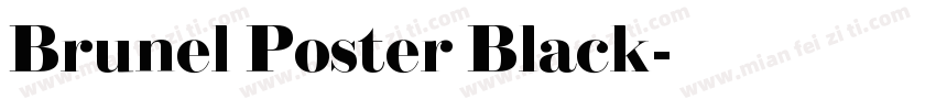 Brunel Poster Black字体转换